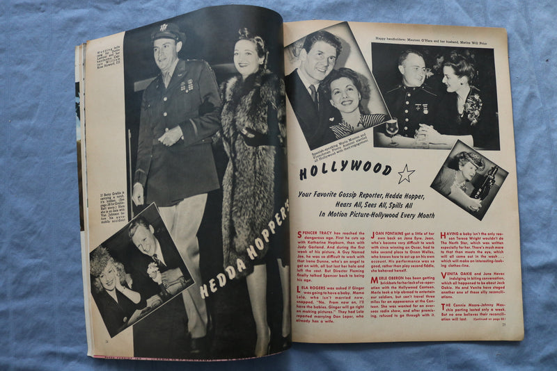 1943 JUNE MOTION PICTURE COMBINED W/HOLLYWOOD MAGAZINE - GINGER ROGERS- ST 1003I