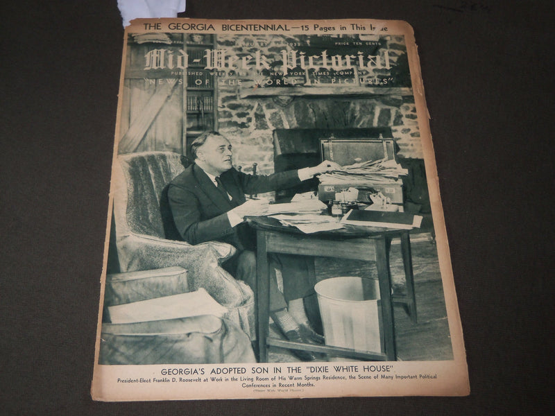 1933 FEB 11 MID-WEEK PICTORIAL MAGAZINE SECTION - FRANKLIN D. ROOSEVELT - J 3210