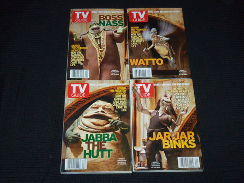 1999 JUNE 12-18 BEHIND THE PHANTOM MENACE COLLECTOR SET OF 4 TV GUIDES - O 1860