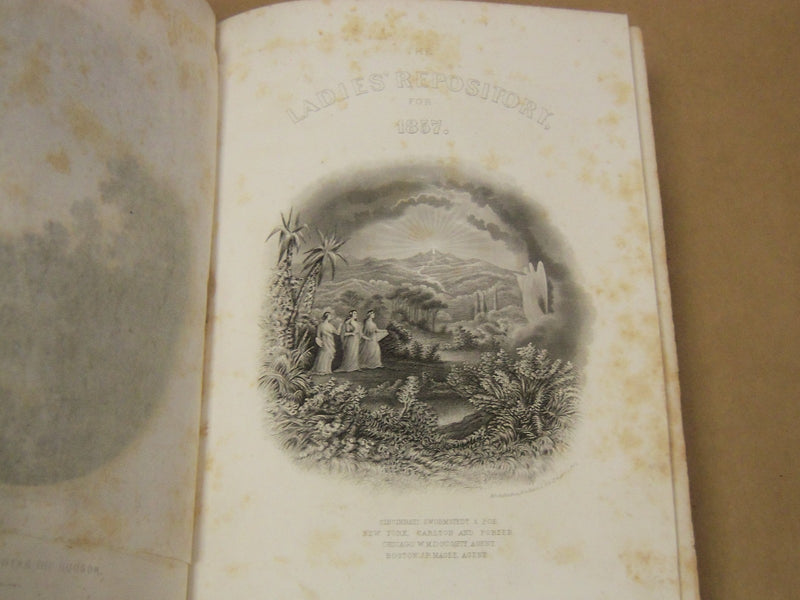 1857 JANUARY-DECEMBER LADIES' REPOSITORY MAGAZINE BOUND VOLUME NO. 17 - KD 2277
