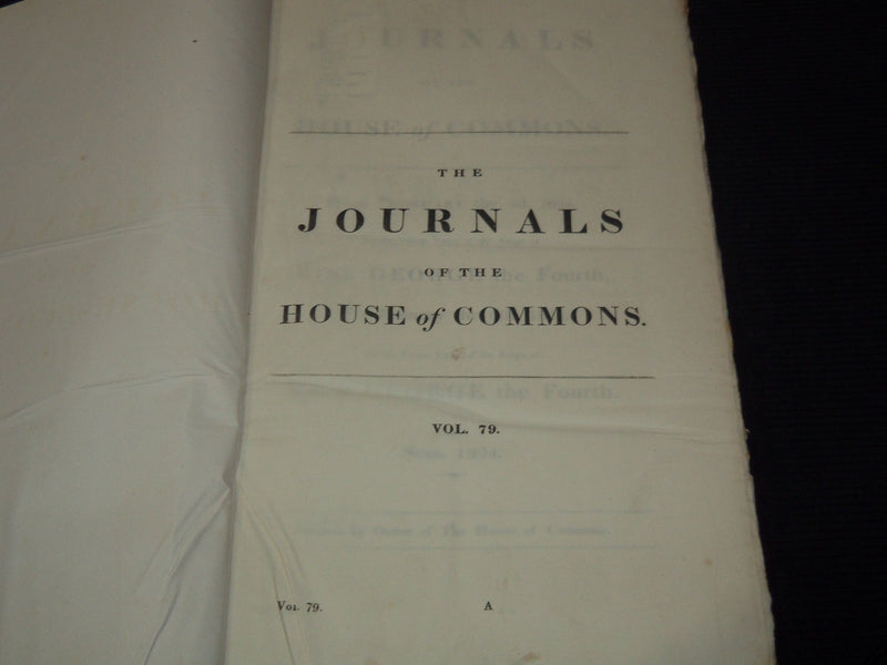 1824-1825 JOURNALS OF THE HOUSE OF LORDS VOLUME NO. 79 - #190