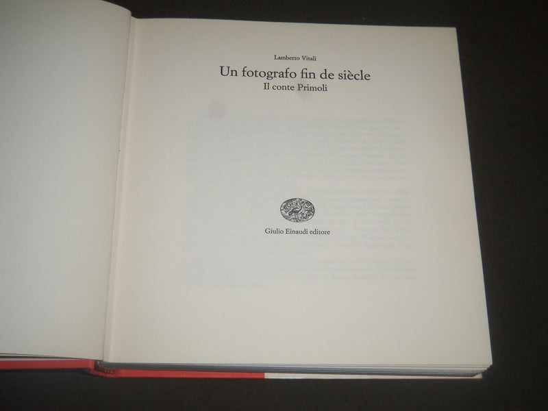 1968 UN FOTOGRAFO FIN DE SIECLE IL CONTE PRIMOLE BY LAMBERTO VITALI - KD 4188