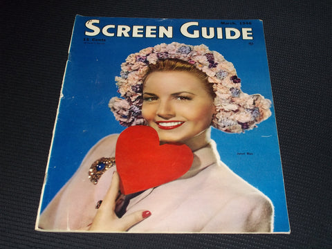 1946 MARCH SCREEN GUIDE MAGAZINE - JANET BLAIR FRONT COVER - E 20461