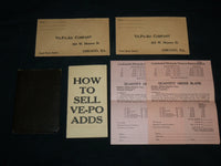 1930 VINTAGE VE-PO-AD MACHINE W/ INSTRUCTIONS & ADVERTISING - J 6649