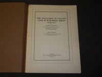 1931 THE VALUATION OF VACANT LAND IN SUBURBAN CHICAGO AREAS BOOK - J 3512