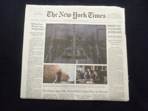 2022 DECEMBER 26 NEW YORK TIMES - DEMOCRATS PLAN TO GO OFFENSE ON VOTING RIGHTS