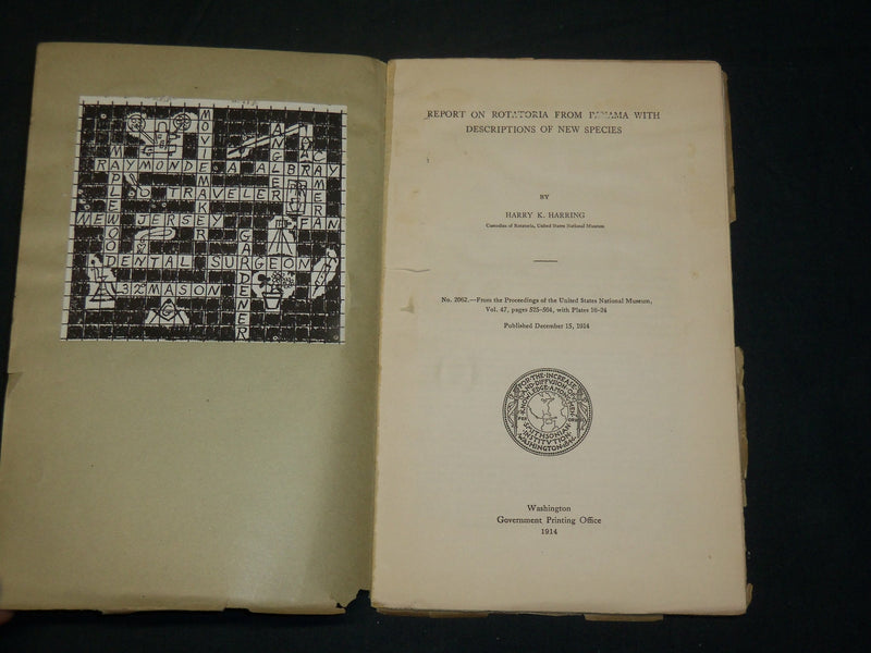1912-1917 SMITHSONIAN PROCEEDINGS PUBLICATIONS LOT OF 5 ISSUES - KD 1049