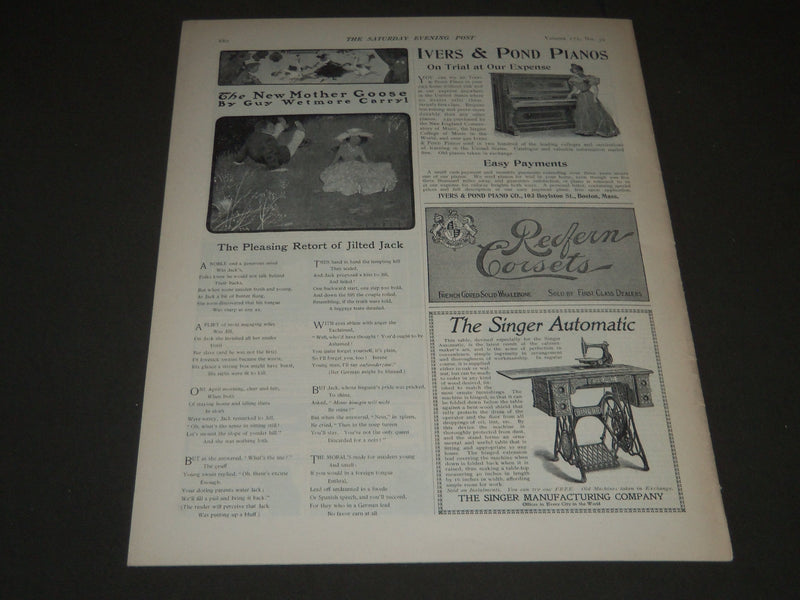 1900 MARCH 24 THE SATURDAY EVENING POST MAGAZINE - ILLUSTRATED COVER - SP 576