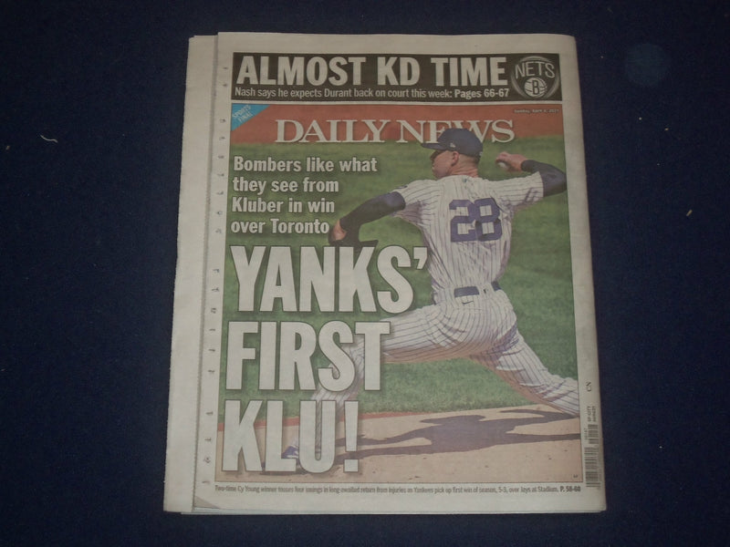 2021 APRIL 4 NEW YORK DAILY NEWS NEWSPAPER - NY LEGAL MARIJUANA CAN HELP ECONOMY