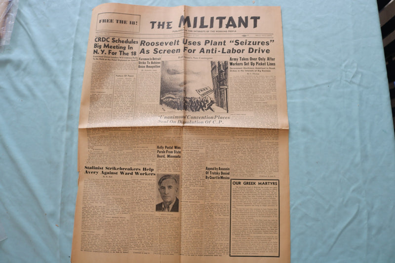 1944 MAY 27 THE MILITANT NEWSPAPER - FDR - PLANT SEIZURES - K 3304