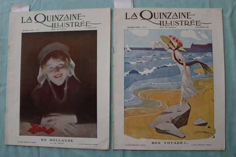 1911 LA QUINZAINE ILLUSTREE MAGAZINE - FRENCH - LOT OF 2 - K 2542