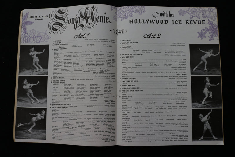 1942-1948 SONJA HEINE HOLLYWOOD ICE REVUE PROGRAMS - LOT OF 4 - K 2249