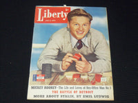 1942 JANUARY 17 LIBERTY MAGAZINE - MICKEY ROONEY COVER - E 13462
