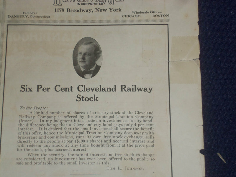 1908 OCTOBER 10 COLLIER'S MAGAZINE - PHILADELPHIA 1683-1908 - ST 6693
