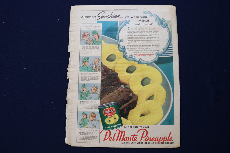 1940 FEB 4 SUNDAY NEWS PICTURE NEWSPAPER-ANN SHERIDAN-WOMEN IN WARTIME - E 22707