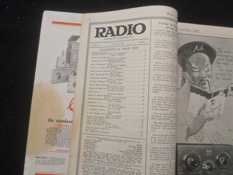 1923 MAY RADIO MAGAZINE - THE D.X. BRINGER-IN - B 434B