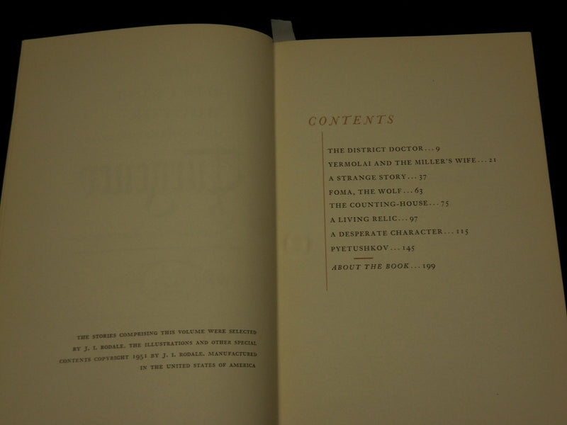 1951 THE DISTRICT DOCTOR TURGENEV & LIMITED EDITION BOOK #20 OF 3000 - KD 6550