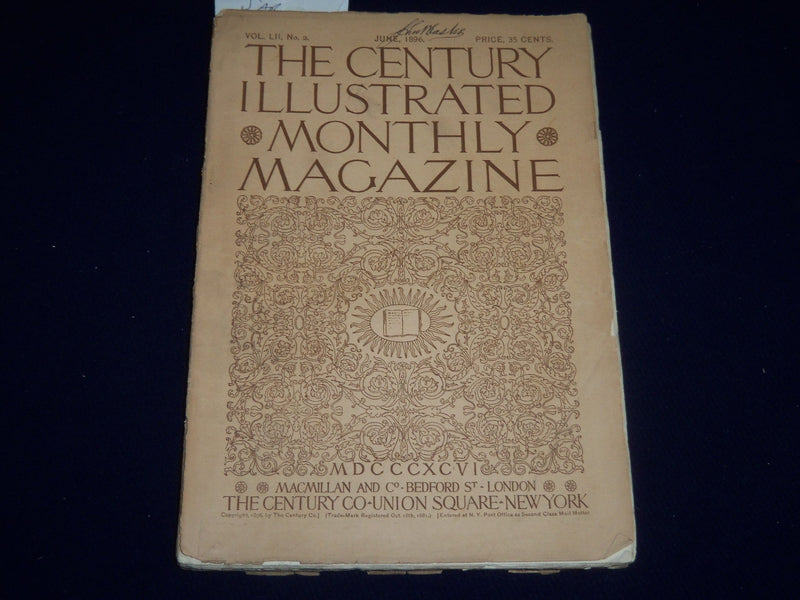 1896 JUNE THE CENTURY MAGAZINE - JOHN SINGER SARGENT - SP 2527