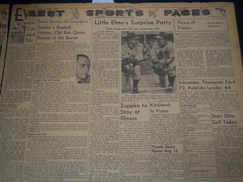 1941 JULY 15 CLEVELAND NEWS NEWSPAPER - PROCLAIM EMERGENCY ARMY ASKS - NT 7462