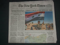 2019 OCTOBER 15 NEW YORK TIMES - SYRIAN FORCES RUSH INTO U.S. VOID