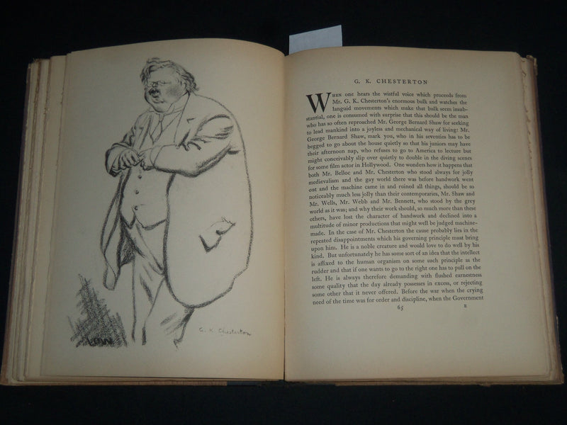 1928 LIONS AND LAMBS BOOK BY LOW & LYNX - GREAT ILLUSTRATIONS - KD 5478