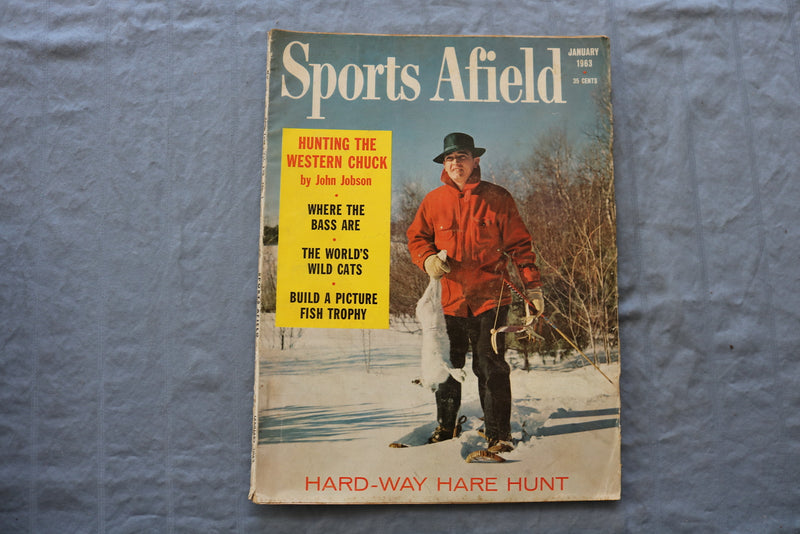 1963 JANUARY SPORTS AFIELD MAGAZINE - HUNTING THE WESTERN CHUCK COVER - SP 6175O