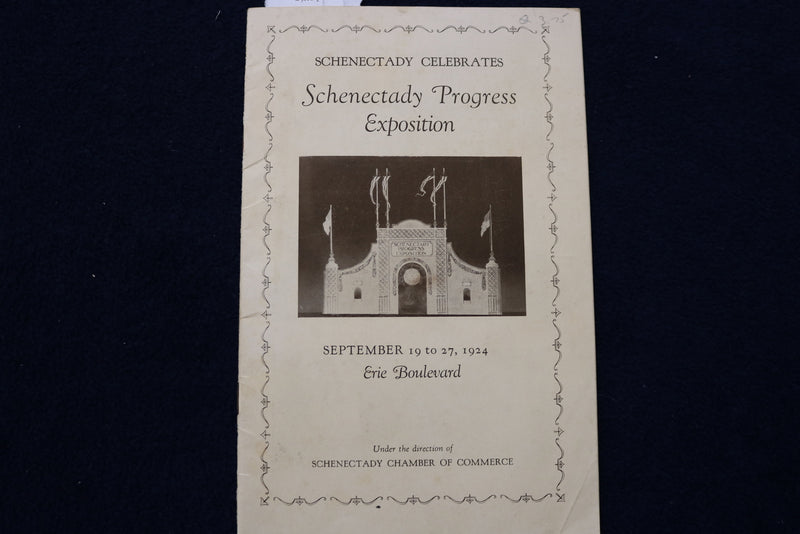 1924 SEPTEMBER 19-27 SCHENECTADY PROGRESS EXPOSITION SOFTCOVER BOOK - K 1591