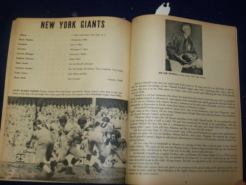 1955 PROFESSIONAL FOOTBALL OFFICAL 1955 YEAR BOOK OF THE NFL- 35TH ANNIV- B 6525