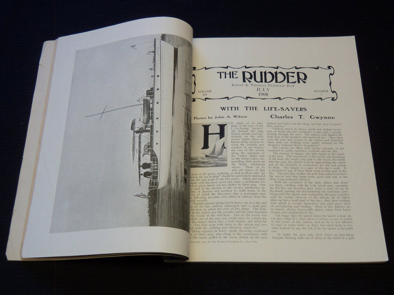 1908 JULY THE RUDDER MAGAZINE - BERMUDA RACES - GREAT PHOTOS - SP 3253H
