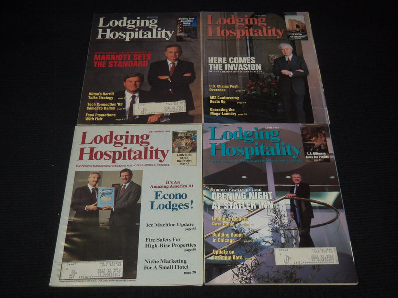 1988-1989 LODGING HOSPITALITY MAGAZINE LOT OF 7 ISSUES - O 3780