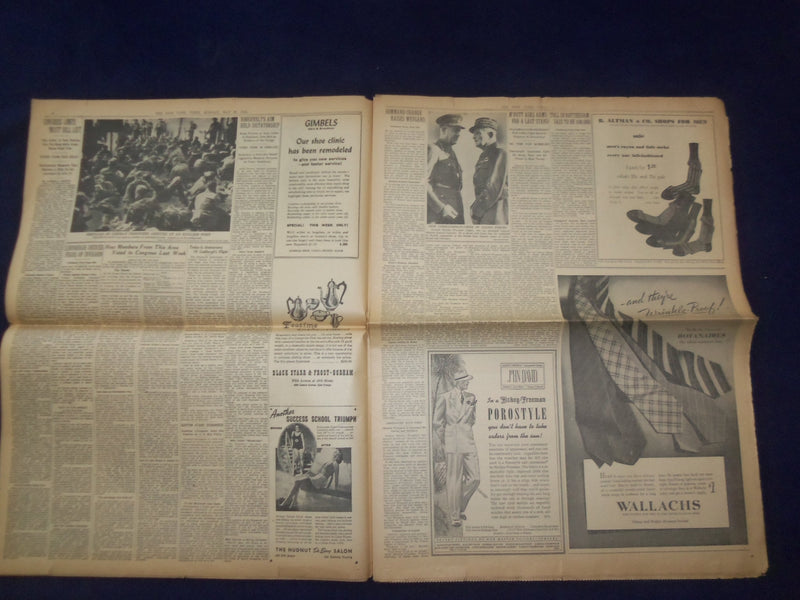 1940 MAY 20 NEW YORK TIMES - CHURCHILL WARNS BLOW AT BRITAIN IS COMING - NP 6493