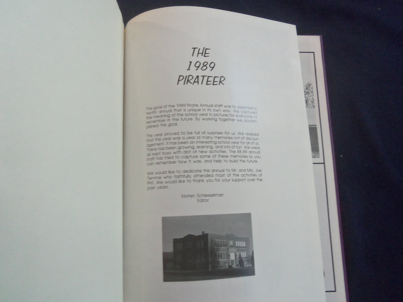 1989 PIRATEER PETERSBURG HIGH SCHOOL YEARBOOK - PETERSBURG, NEBRASKA - YB 2839