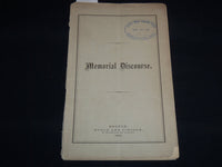1869 MEMORIAL DISCOURSE LIFE AND CHARACTER BOOK BY HON. RICHARD FLETCHER- J 8870
