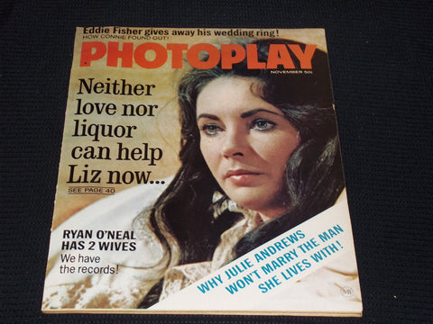 1968 NOVEMBER PHOTOPLAY MAGAZINE - LIZ TAYLOR FRONT COVER - E 16690