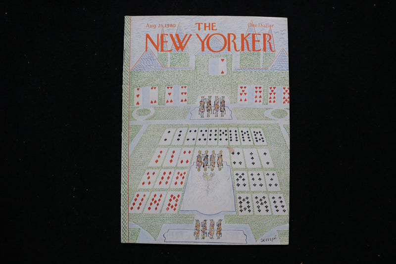1980 AUGUST 25 NEW YORKER MAGAZINE - GREAT ILLUSTRATED COVER - NY 3036
