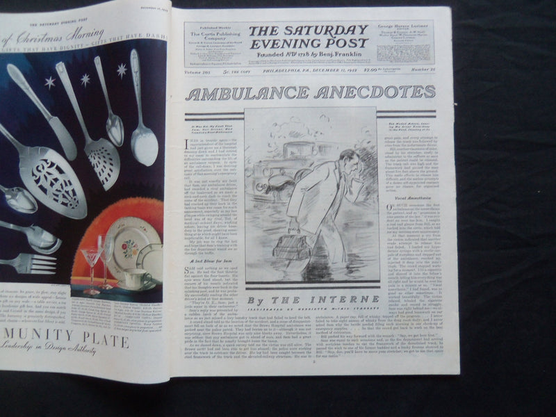 1932 DECEMBER 17 THE SATURDAY EVENING POST MAGAZINE - ILLUSTRATED COVER -SP 1493