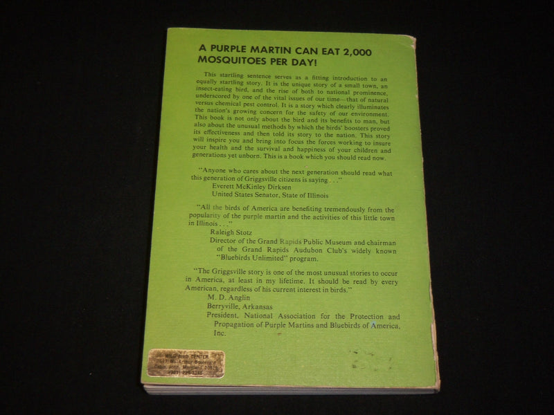 1988 PURPLE MARTIN - AMERICA'S MOST WANTED BIRD SOFTCOVER BOOK - KD 6333