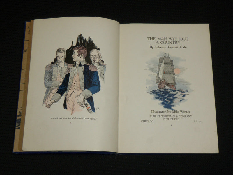 1927 THE MAN WITHOUT A COUNTRY HARDCOVER BOOK BY EDWARD EVERETT HALE - KD 7303