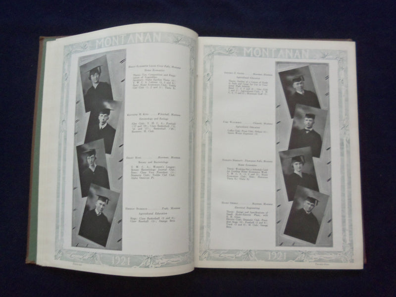 1921 MONTANAN MONTANA STATE UNIVERSITY YEARBOOK - BOZEMAN, MONTANA - YB 3083