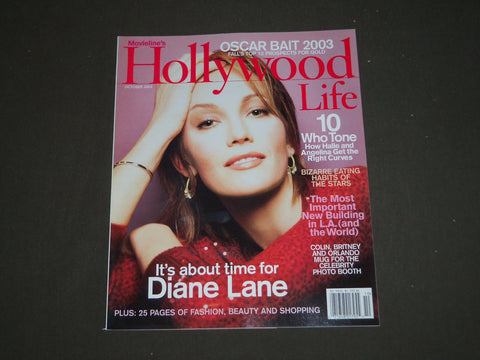 2003 OCTOBER MOVIELINE'S HOLLYWOOD LIFE MAGAZINE - DIANE LANE COVER - B 249