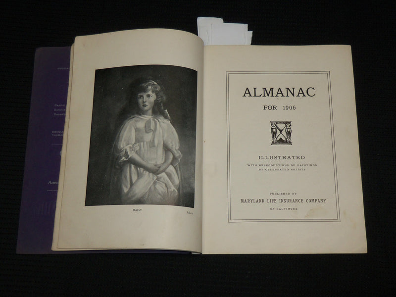 1906 MARYLAND LIFE INSURANCE COMPANY ALMANAC - SOFTCOVER - J 6867