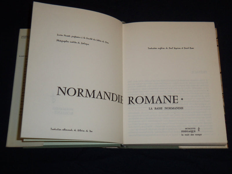 1967 NORMANDIE ROMANE LA BASSE NORMANDIE HARDCOVER BOOK - KD 4670M