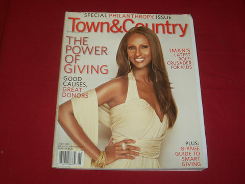 2007 JUNE TOWN & COUNTRY MAGAZINE - IMAN COVER - B 6042