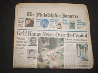 1998 JULY 26 PHILADELPHIA INQUIRER - GRIEF HANGS HEAVY OVER THE CAPITOL- NP 7454