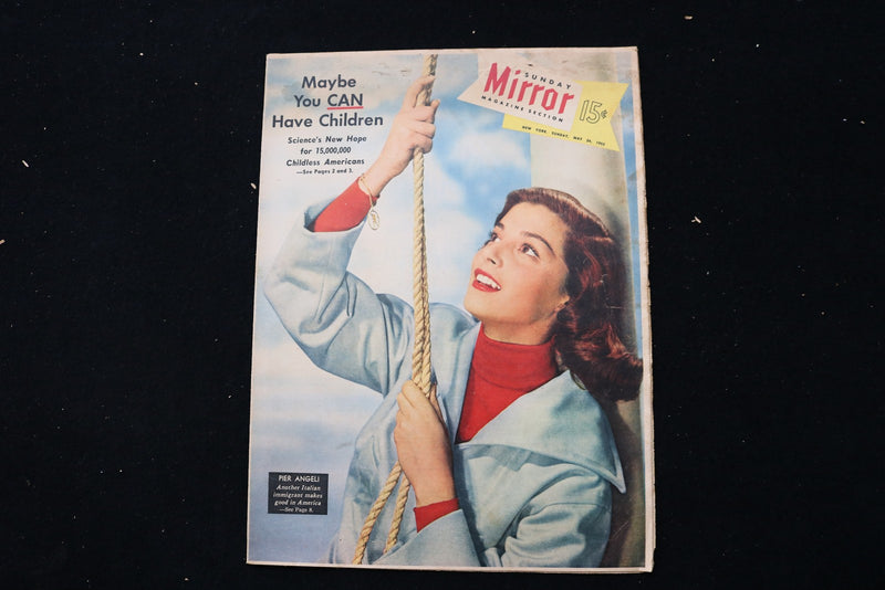 1953 MAY 24 SUNDAY MIRROR MAGAZINE - PIER ANGELI COVER - E 26286