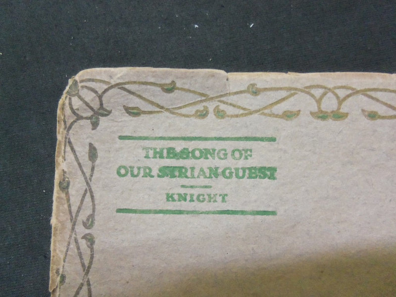 1906 THE SONG OF OUR SYRIAN GUEST BOOKLET W/ CASE WILLIAM ALLEN KNIGHT - J 5727