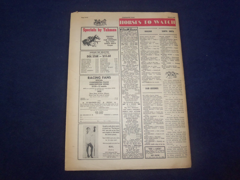1966 MARCH 5 FLASH NEWSPAPER - GUYS DIAL AND DOLLS DELIVER - NP 6961