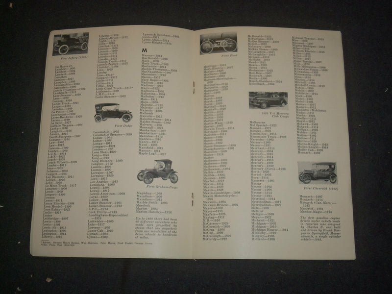 1950'S TALLYHO - HORESLESS CARRIAGES GUIDE - AAA MICHIGAN - J 6386