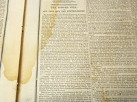 1850 DECEMBER 7 BOSTON MUSEUM NEWSPAPER - FORGED WILL - HELEN - BIRD - NP 9040