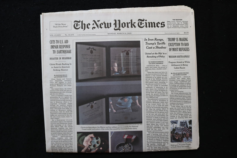 2025 MARCH 31 NEW YORK TIMES - TRUMP IN MAKING EXCEPTION TO BAN OF MOST REFUGEES